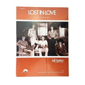 Vintage Air Supply Lost In Love Sheet Music Arista 1980 Hitchcock Russell BRM